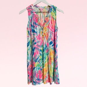 Lilly Pulitzer Essie Dress Sparkling Sands Multi Sleeveless Shift.